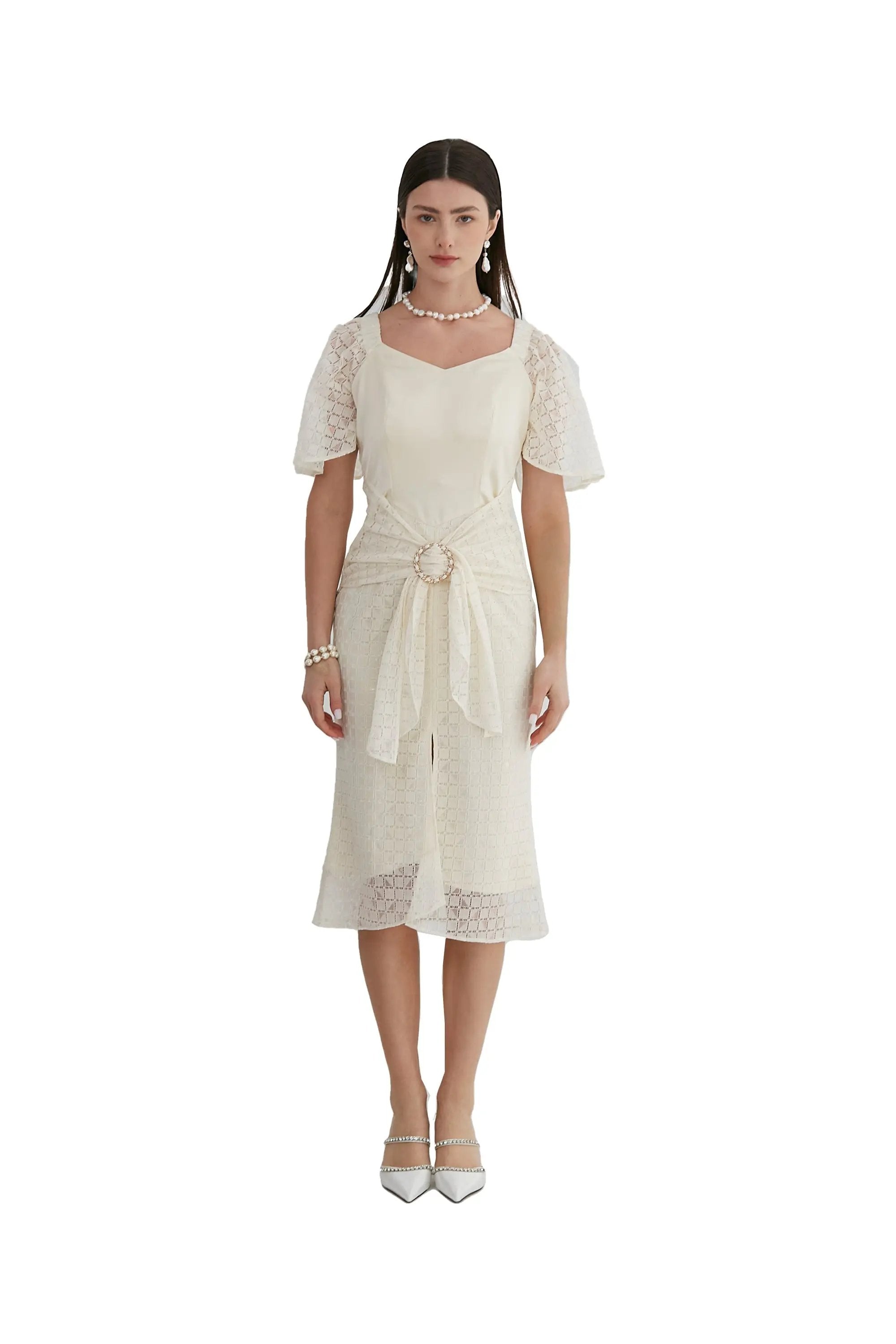 Ladies' Elegant Summer Temperament V-neck Fishtail Dress ULA
